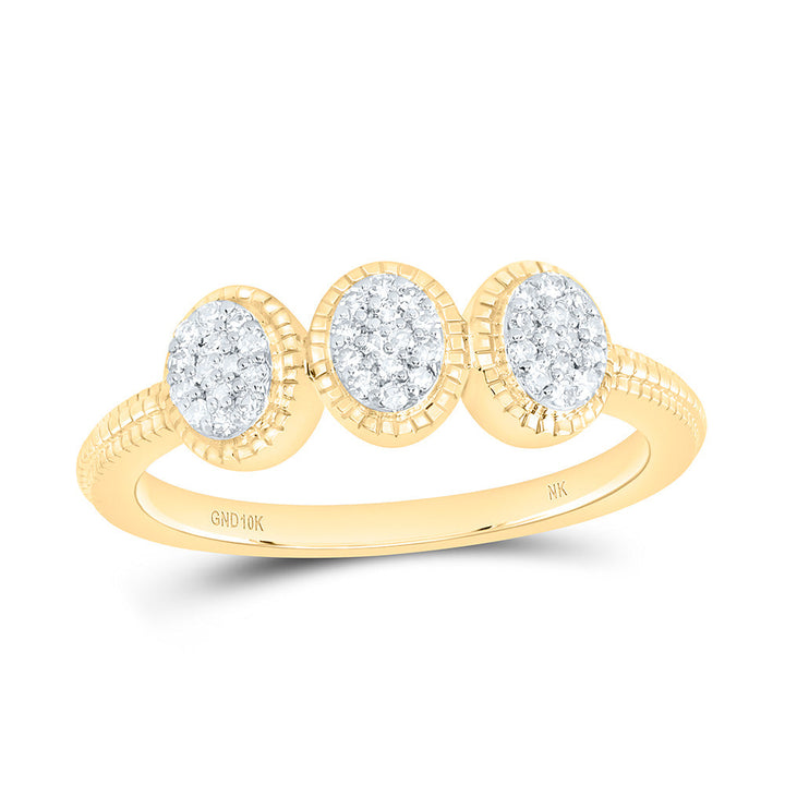 1/6CTW-NAT DIA NK FASHION OVAL RING Daisy Joyeria