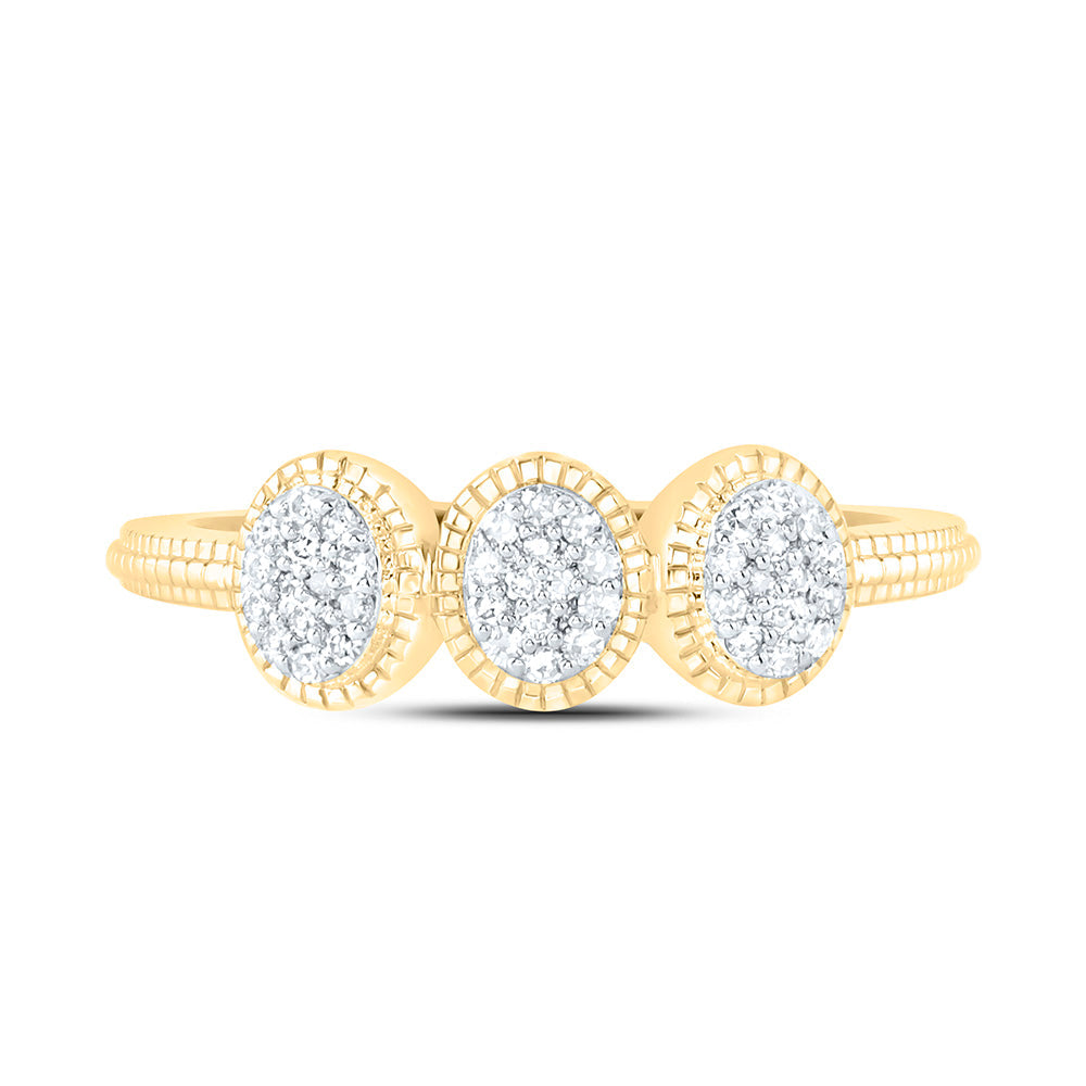 1/6CTW-NAT DIA NK FASHION OVAL RING Daisy Joyeria