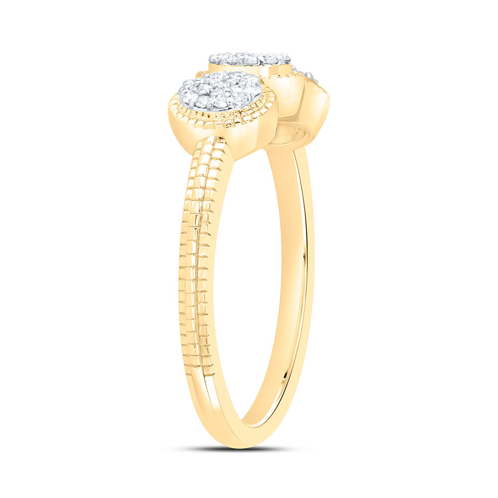 1/6CTW-NAT DIA NK FASHION OVAL RING Daisy Joyeria