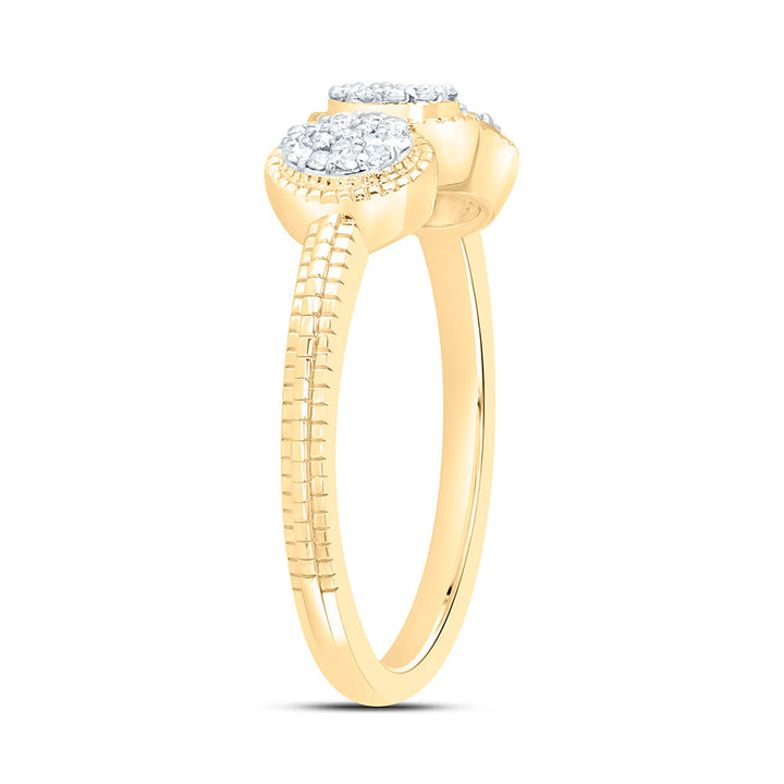 1/6CTW-NAT DIA NK FASHION OVAL RING Daisy Joyeria