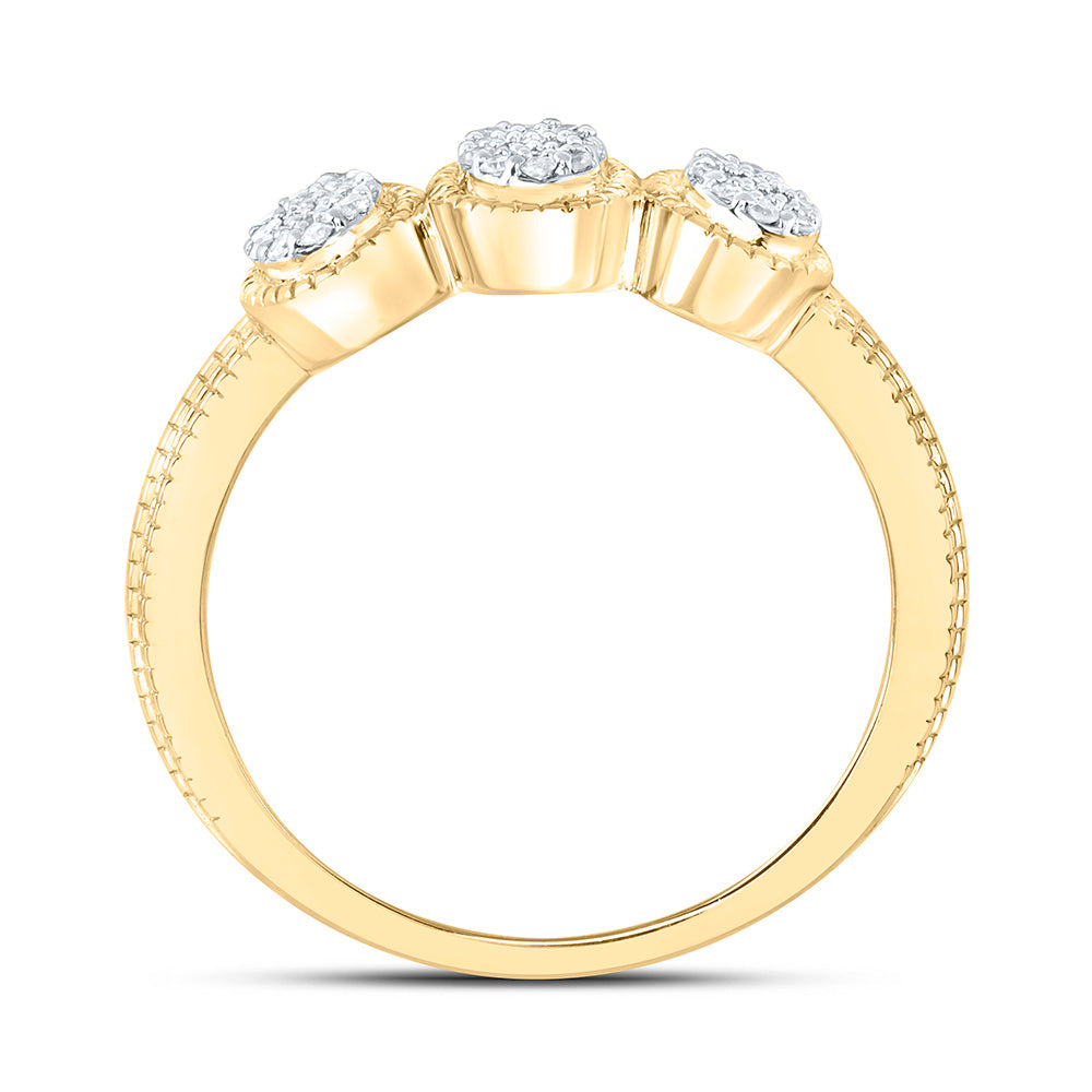 1/6CTW-NAT DIA NK FASHION OVAL RING Daisy Joyeria