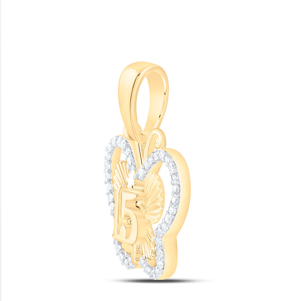 1/6 CTW-NAT DIA NK FASHION BUTTERFLY PENDANT Daisy Joyeria