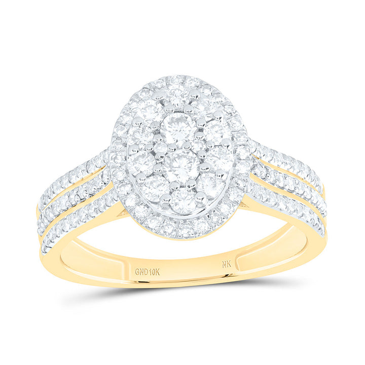 3/4CTW-NAT DIA NK FASHION OVAL RING Daisy Joyeria