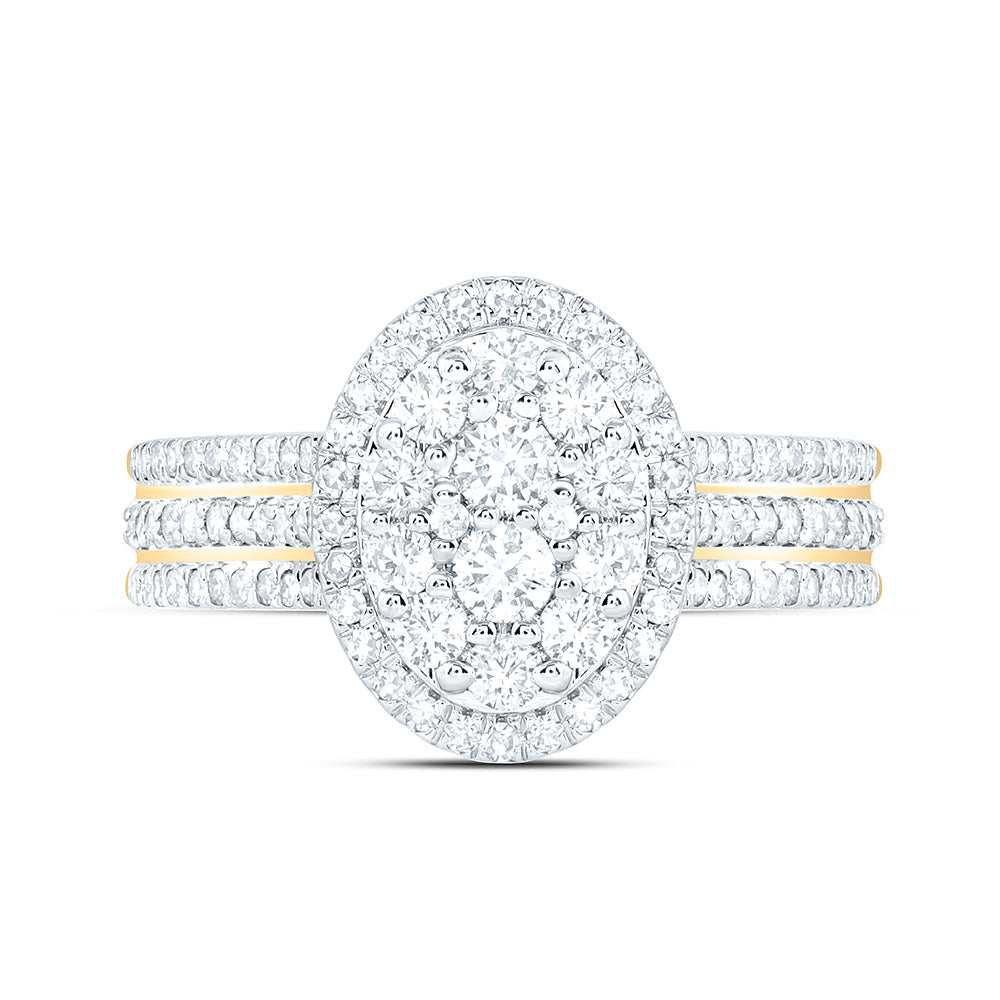3/4CTW-NAT DIA NK FASHION OVAL RING Daisy Joyeria