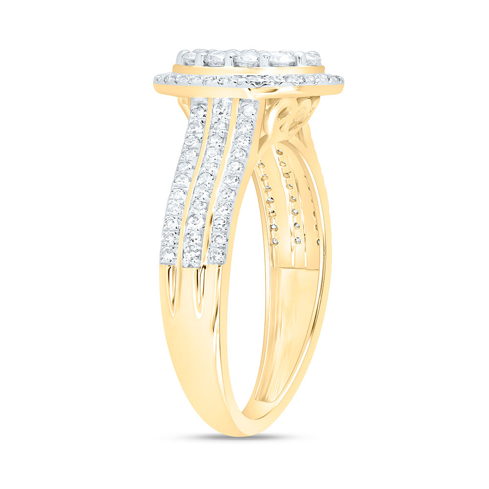 3/4CTW-NAT DIA NK FASHION OVAL RING Daisy Joyeria
