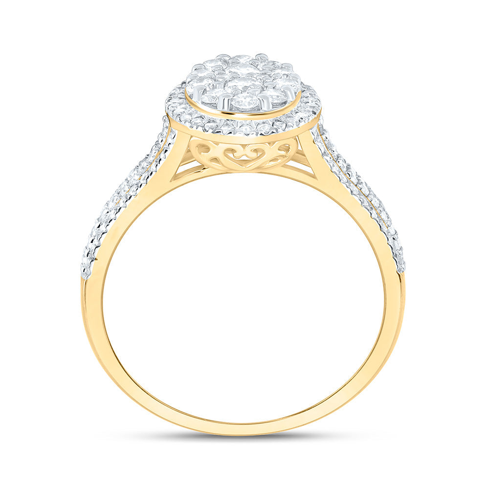 3/4CTW-NAT DIA NK FASHION OVAL RING Daisy Joyeria