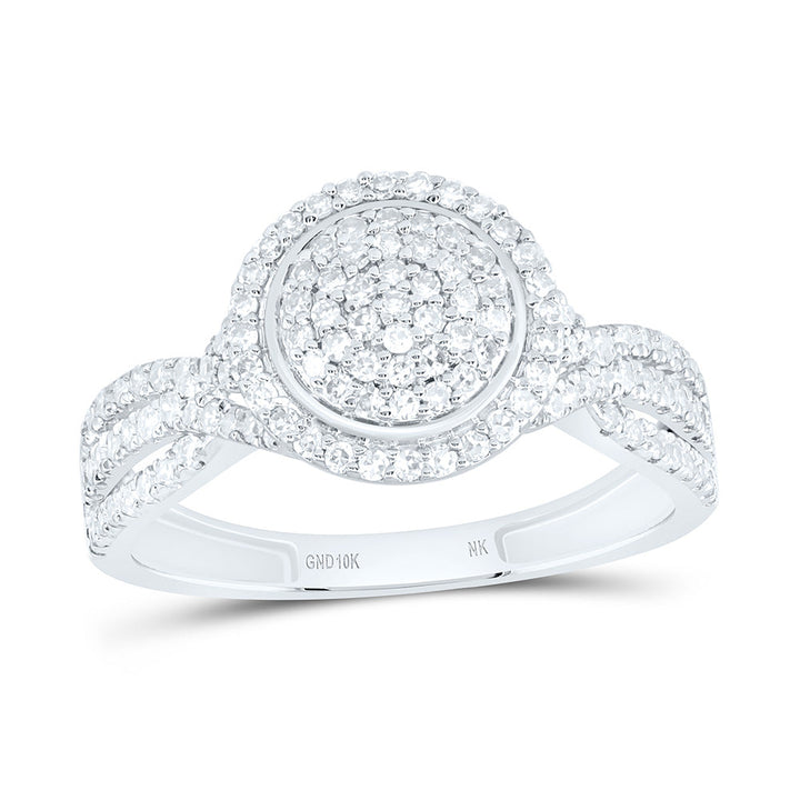1/2CTW-NAT DIA NK FASHION ROUND RING Daisy Joyeria