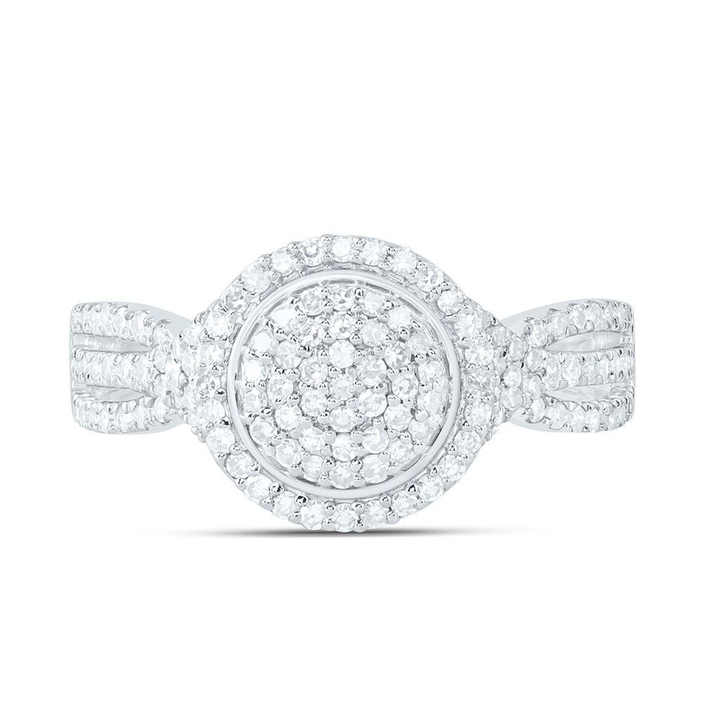 1/2CTW-NAT DIA NK FASHION ROUND RING Daisy Joyeria