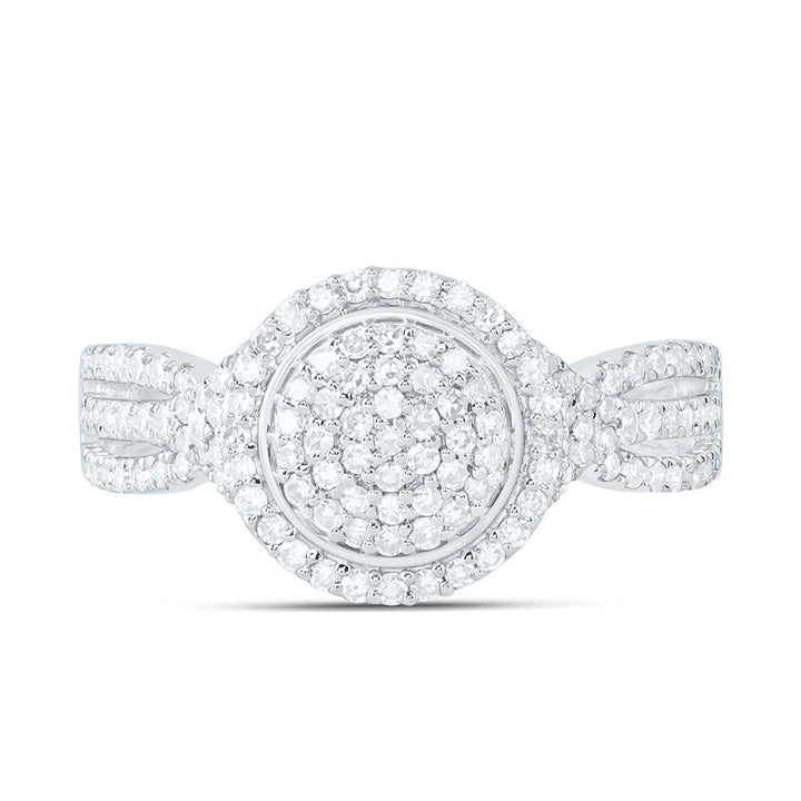 1/2CTW-NAT DIA NK FASHION ROUND RING Daisy Joyeria