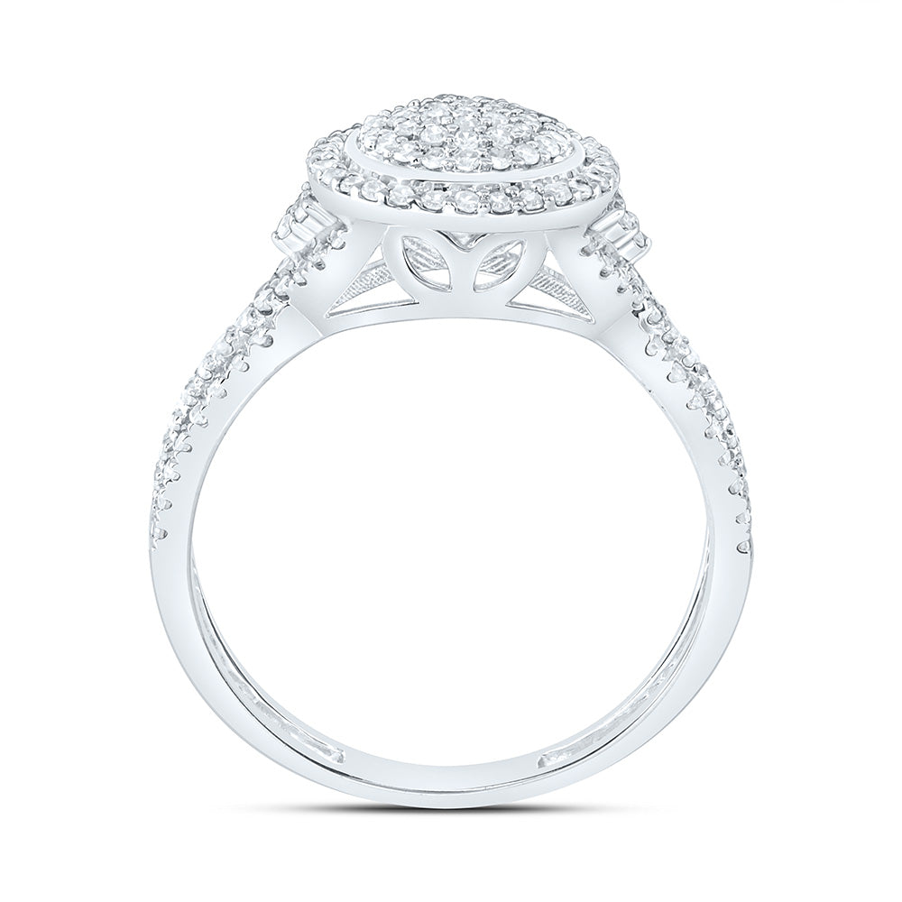 1/2CTW-NAT DIA NK FASHION ROUND RING Daisy Joyeria