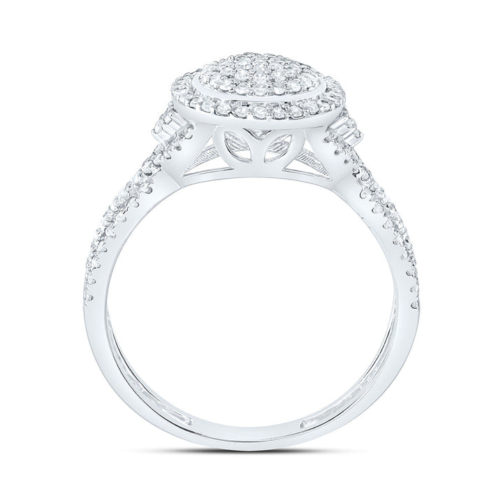 1/2CTW-NAT DIA NK FASHION ROUND RING Daisy Joyeria