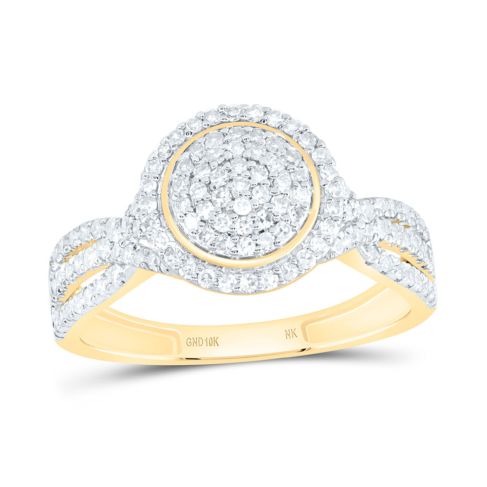 1/2CTW-NAT DIA NK FASHION ROUND RING Daisy Joyeria