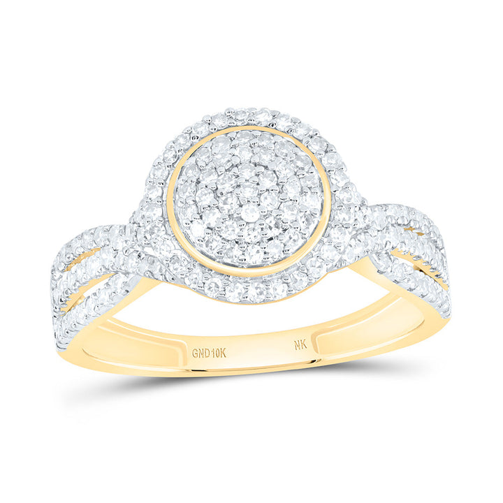 1/2CTW-NAT DIA NK FASHION ROUND RING Daisy Joyeria