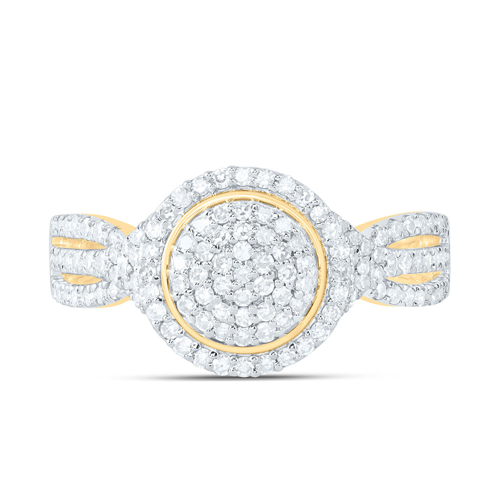 1/2CTW-NAT DIA NK FASHION ROUND RING Daisy Joyeria