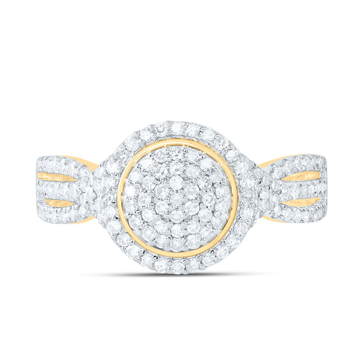 1/2CTW-NAT DIA NK FASHION ROUND RING Daisy Joyeria