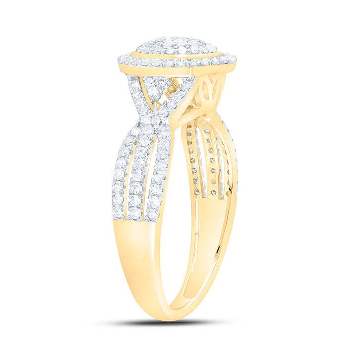 1/2CTW-NAT DIA NK FASHION ROUND RING Daisy Joyeria