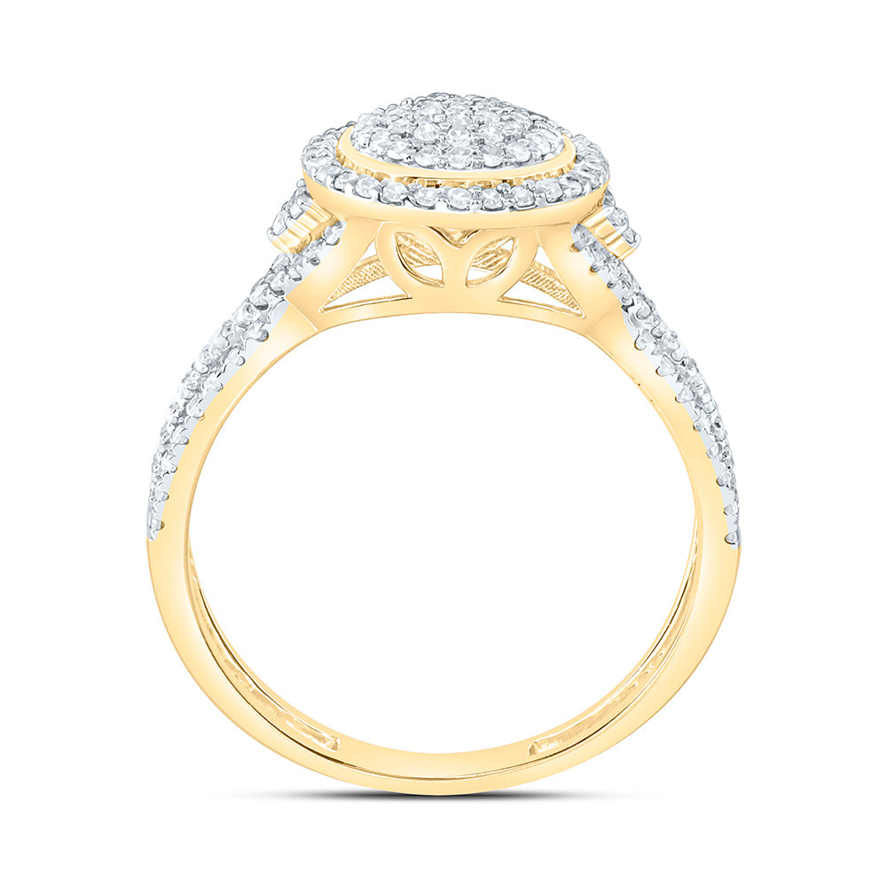 1/2CTW-NAT DIA NK FASHION ROUND RING Daisy Joyeria