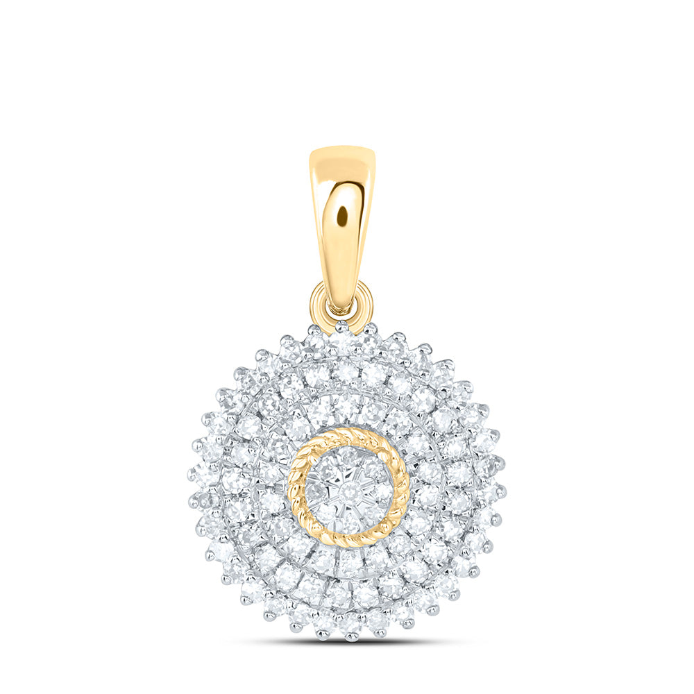 1/3CTW-NAT DIA NK FASHION ROUND PENDANT Daisy Joyeria