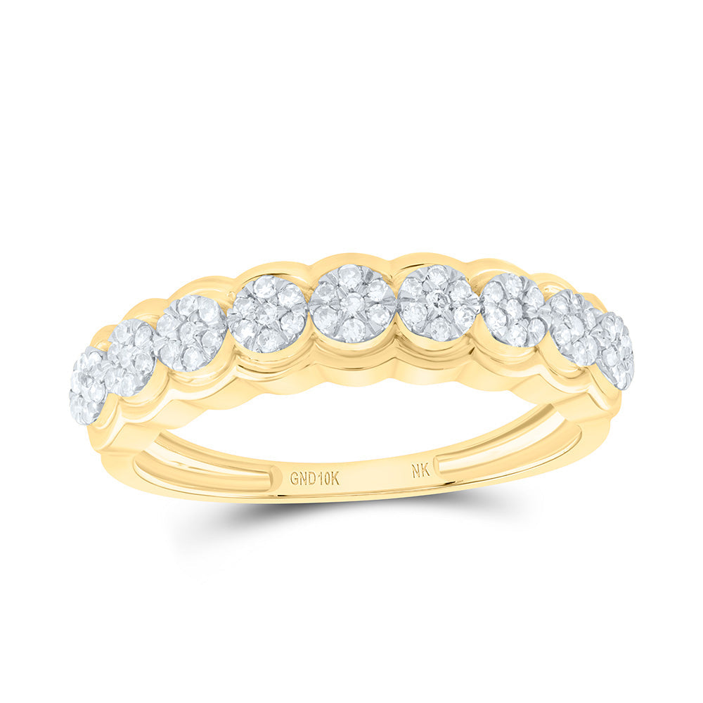 1/4CTW-NAT DIA NK FLOWER FASHION BAND Daisy Joyeria