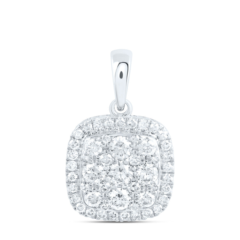 1/3CTW-NAT DIA NK FASHION CUSHION PENDANT Daisy Joyeria