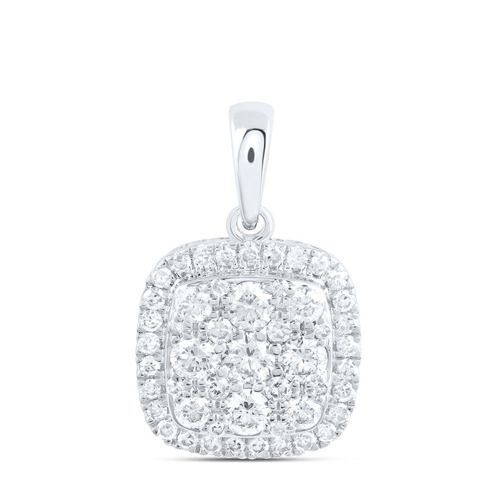 1/3CTW-NAT DIA NK FASHION CUSHION PENDANT Daisy Joyeria