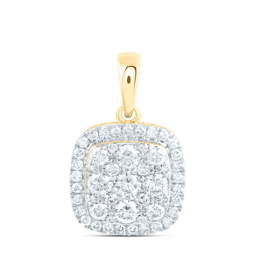 1/3CTW-NAT DIA NK FASHION CUSHION PENDANT Daisy Joyeria