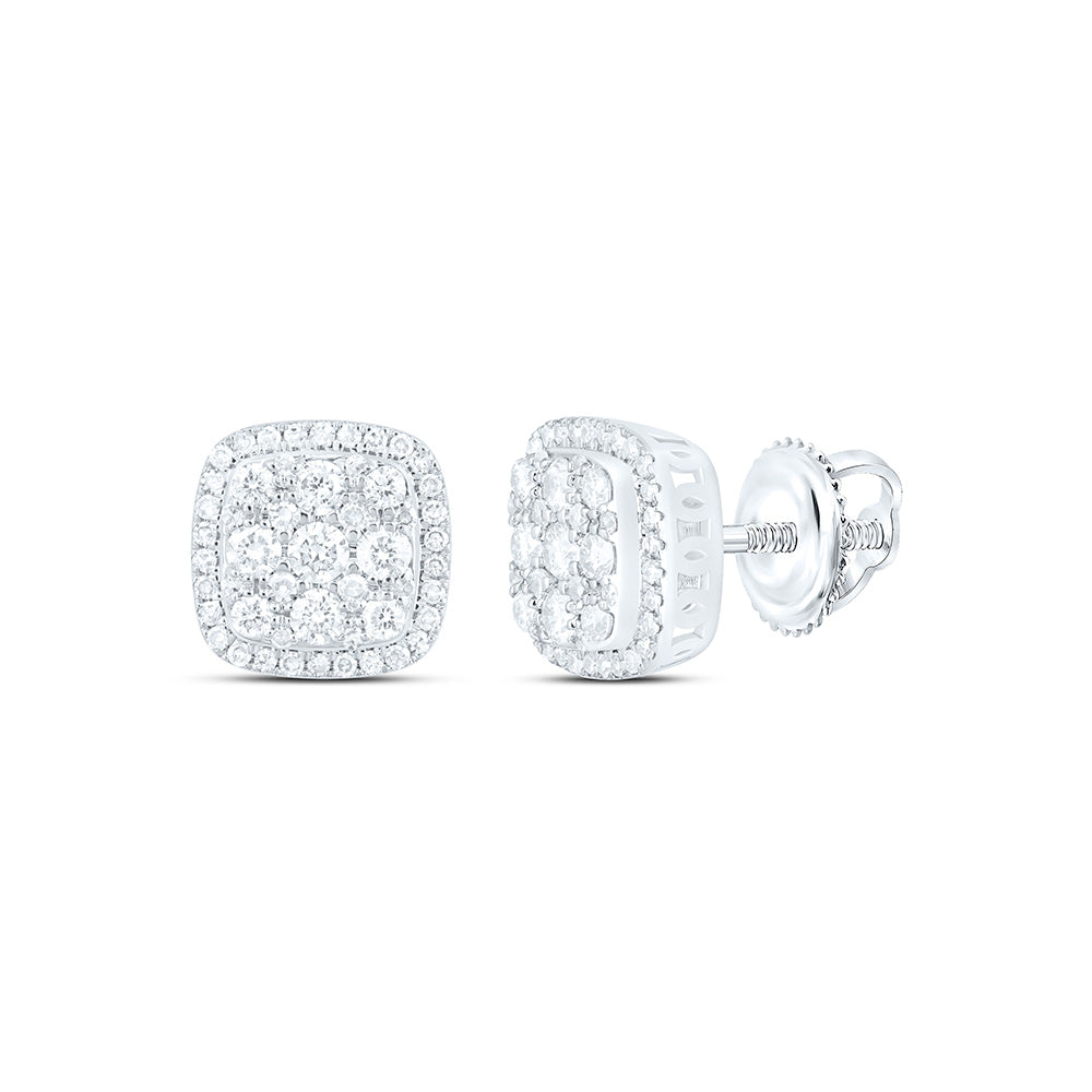 1/2CTW-NAT DIA NK FASHION CUSHION EARRING Daisy Joyeria