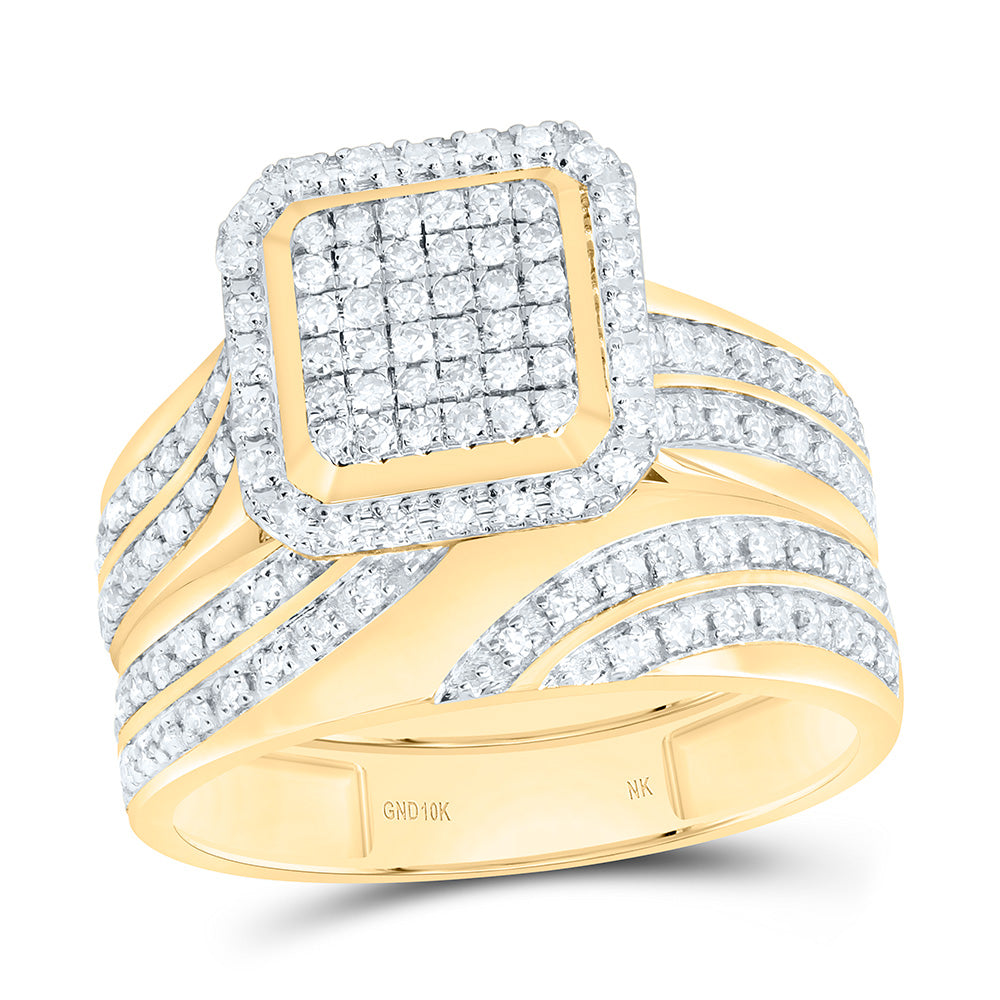5/8CTW-NAT DIA NK FASHION ASSCHER TRIO SET Daisy Joyeria