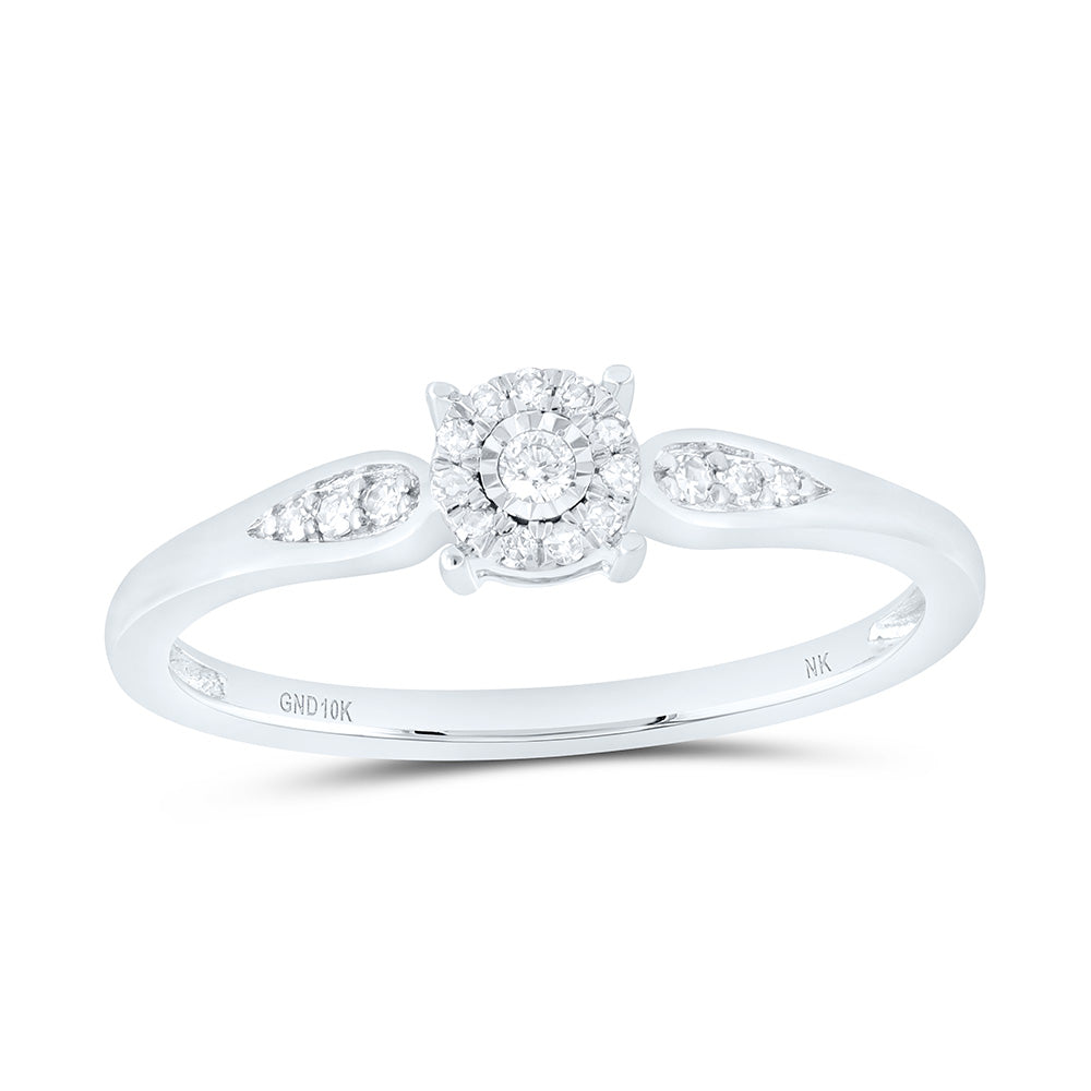 1/10CTW-NAT DIA NK GIFT ROUND RING Daisy Joyeria