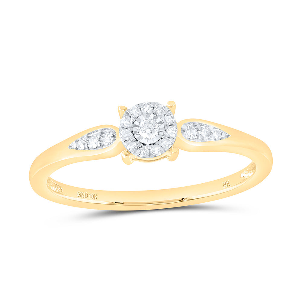 1/10CTW-NAT DIA NK GIFT ROUND RING Daisy Joyeria