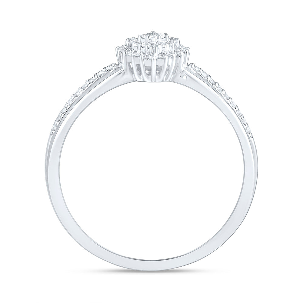 1/6CTW-NAT DIA NK FASHION HEART RING Daisy Joyeria