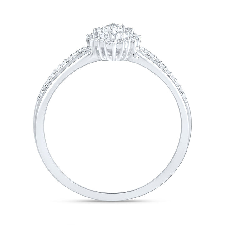 1/6CTW-NAT DIA NK FASHION HEART RING Daisy Joyeria