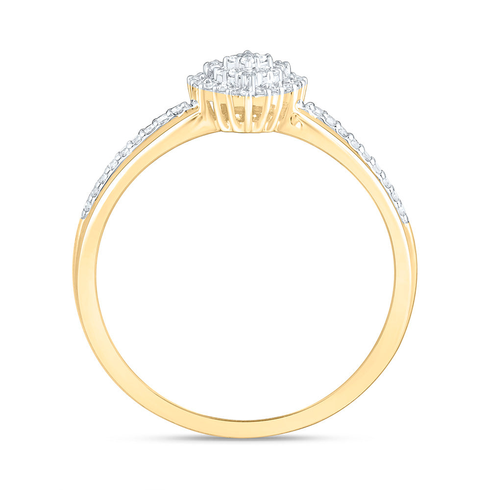 1/6CTW-NAT DIA NK FASHION HEART RING Daisy Joyeria