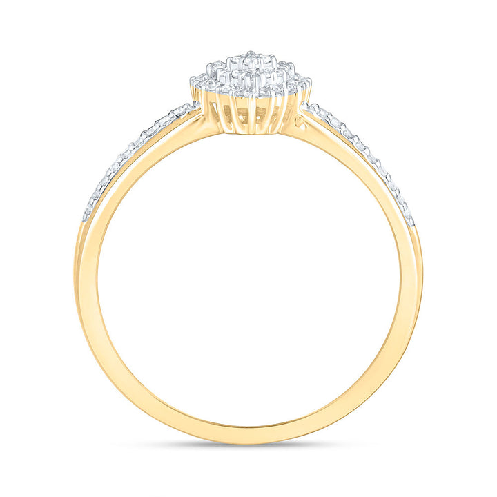 1/6CTW-NAT DIA NK FASHION HEART RING Daisy Joyeria