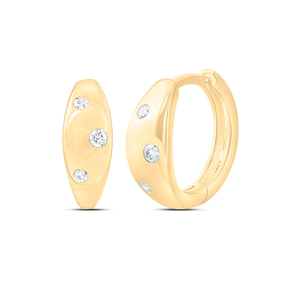 1/10CTW-NAT DIA ANA M FASHION HOOP EARRING Daisy Joyeria