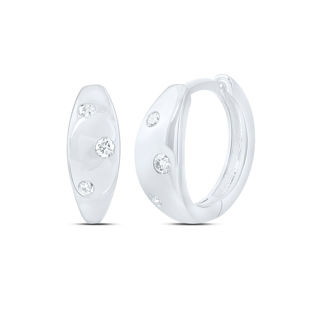 1/10CTW-NAT DIA ANA M FASHION HOOP EARRING Daisy Joyeria