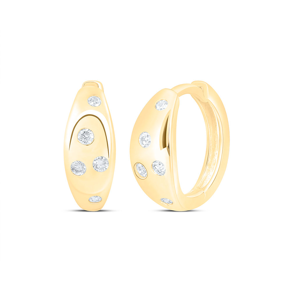1/6CTW-NAT DIA ANA M FASHION HOOP EARRING Daisy Joyeria