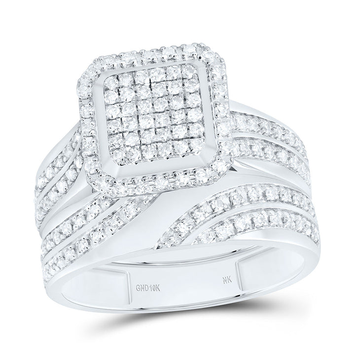 5/8CTW-NAT DIA NK FASHION ASSCHER TRIO SET Daisy Joyeria