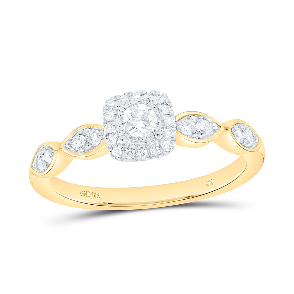 1/4CTW-NAT DIA CN FASHION CUSHION PROMISE RING Daisy Joyeria