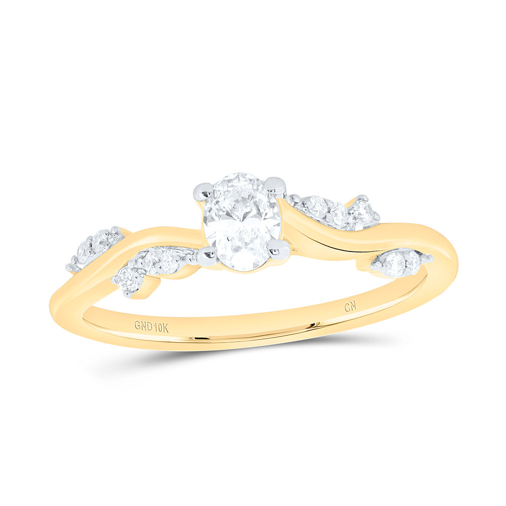 3/8CTW-NAT DIA CN 1/3CT-COV FASHION OVAL PROMISE RING Daisy Joyeria