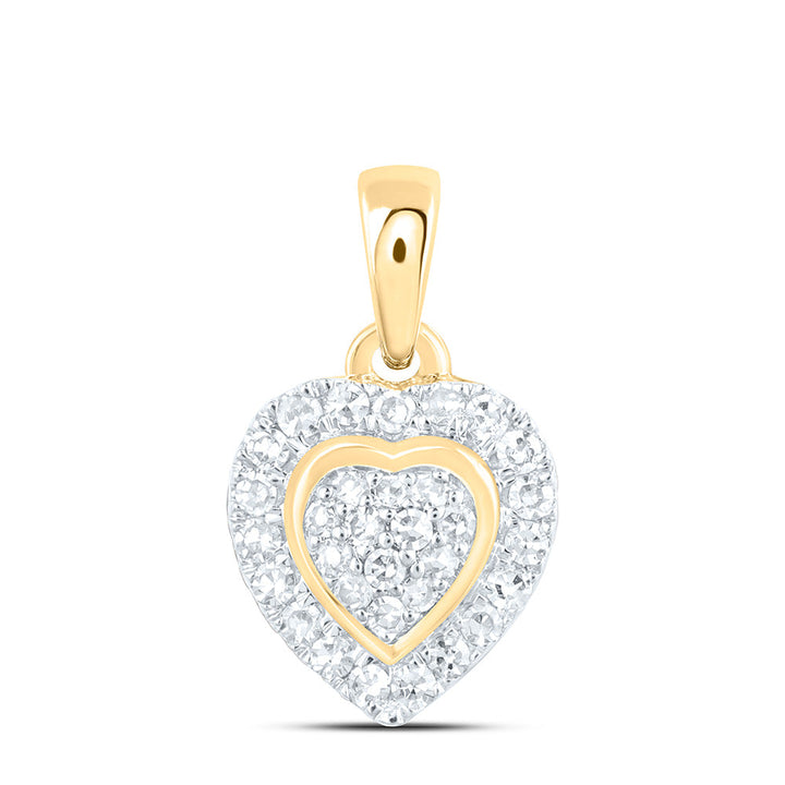 1/8CTW-NAT DIA NK FASHION HEART PENDANT Daisy Joyeria
