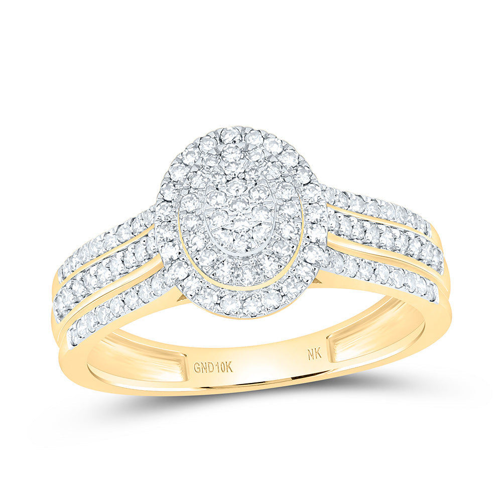 3/8CTW-NAT DIA NK FASHION OVAL RING Daisy Joyeria