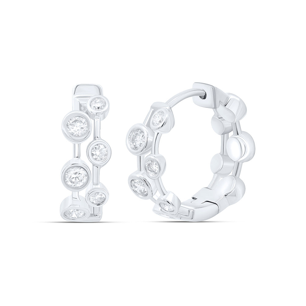 1/2CTW-NAT DIA CN FASHION HOOP EARRING Daisy Joyeria