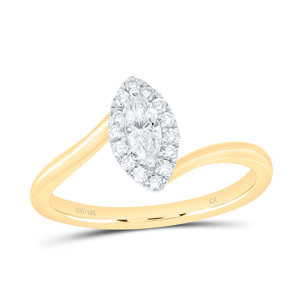 1/3CTW-NAT DIA CN 1/5CT-CMQ FASHION MARQUISE PROMISE RING Daisy Joyeria