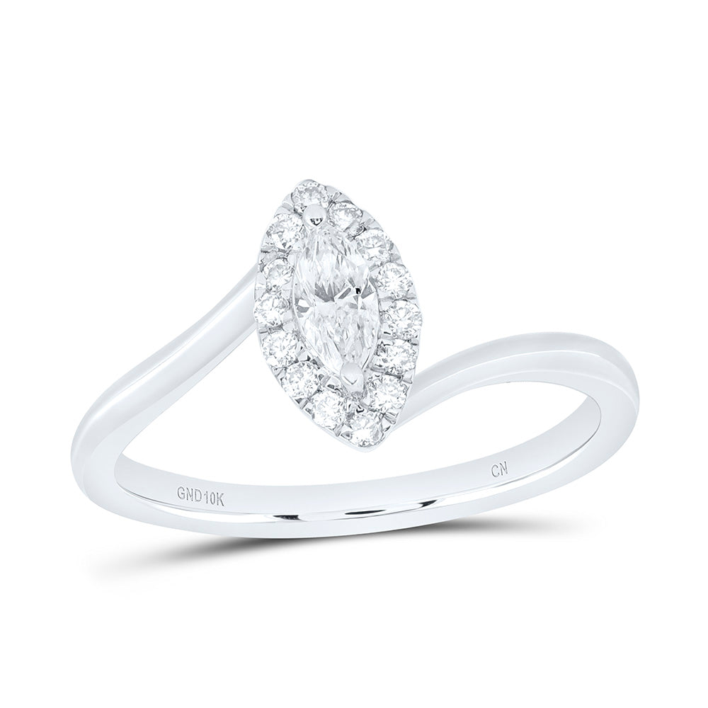 1/3CTW-NAT DIA CN 1/5CT-CMQ FASHION MARQUISE PROMISE RING Daisy Joyeria