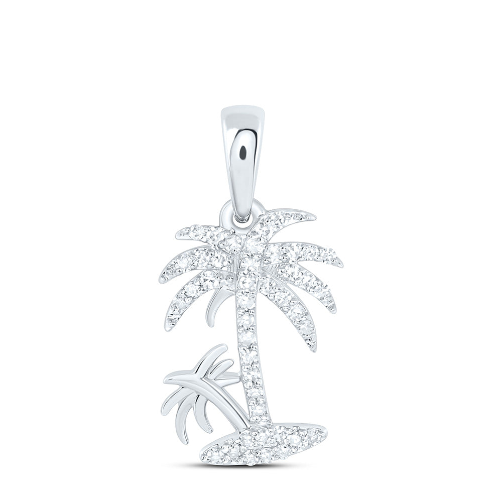 1/6CTW-NAT DIA NK FASHION TREE PENDANT Daisy Joyeria