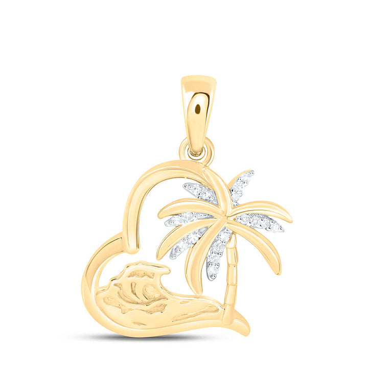 1/20CTW-NAT DIA NK GIFT TREE HEART PENDANT Daisy Joyeria