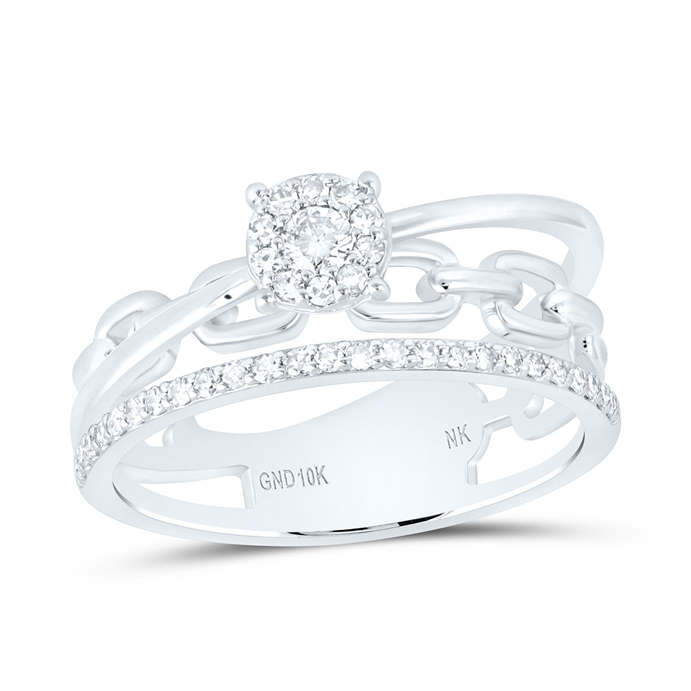 1/4CTW-NAT DIA NK FASHION RING Daisy Joyeria