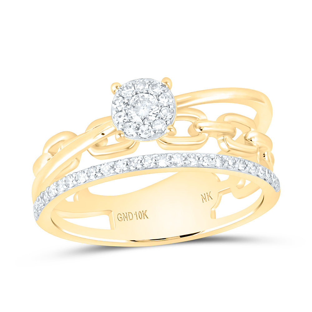 1/4CTW-NAT DIA NK FASHION RING Daisy Joyeria