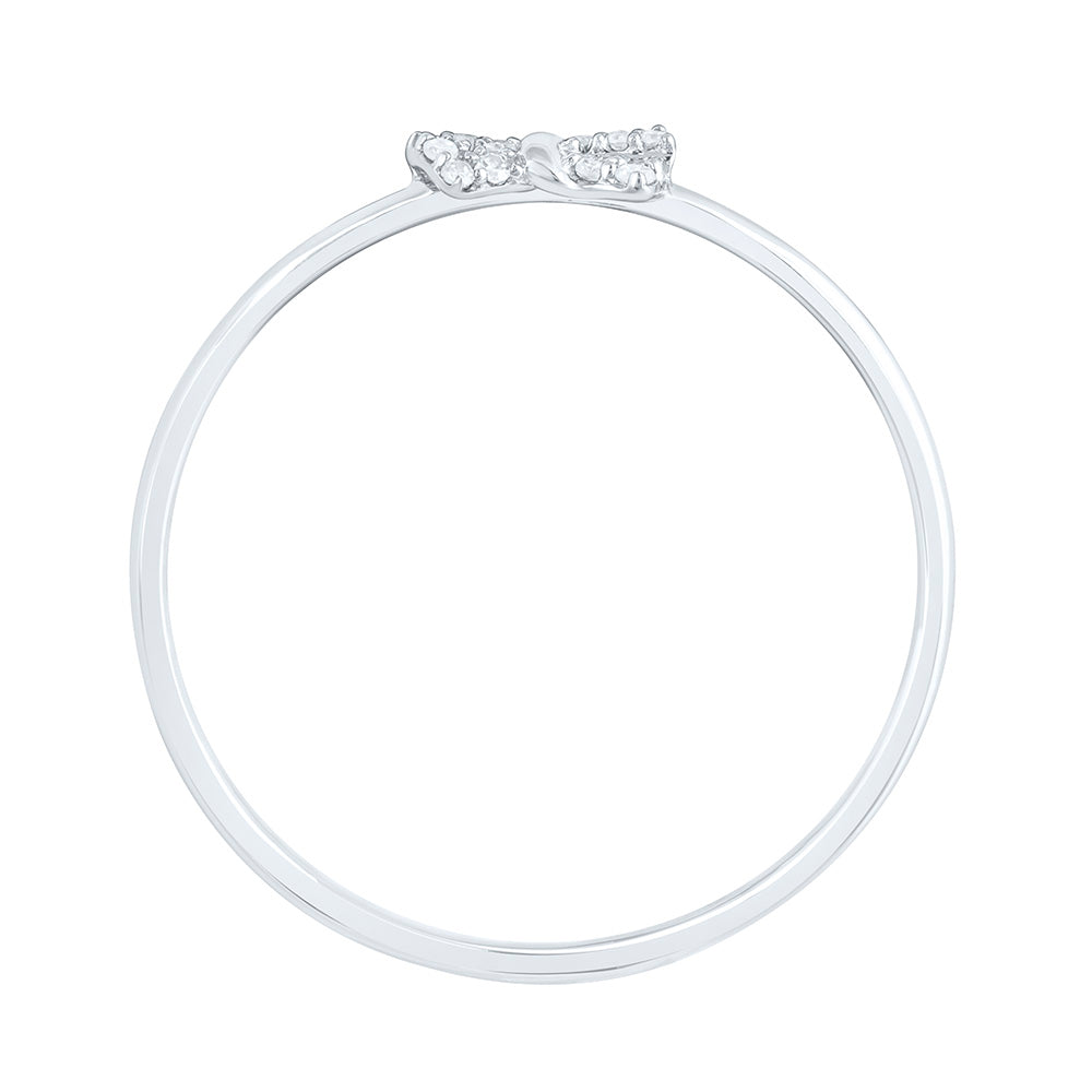 1/20CTW-NAT DIA NK GIFT BOW RING Daisy Joyeria